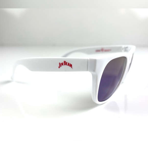 Unisex Jim Beam White Lightweight Blue Tinted Lenses Sunglasses - Picture 4 of 4
